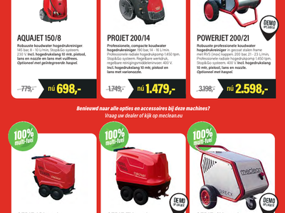 Meclean najaarsdeals hoge korting op hogedrukreinigers