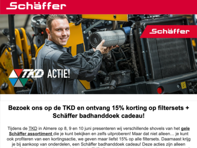 Gebratech aanwezig op de TKD | Schäffer 15% korting op filterset